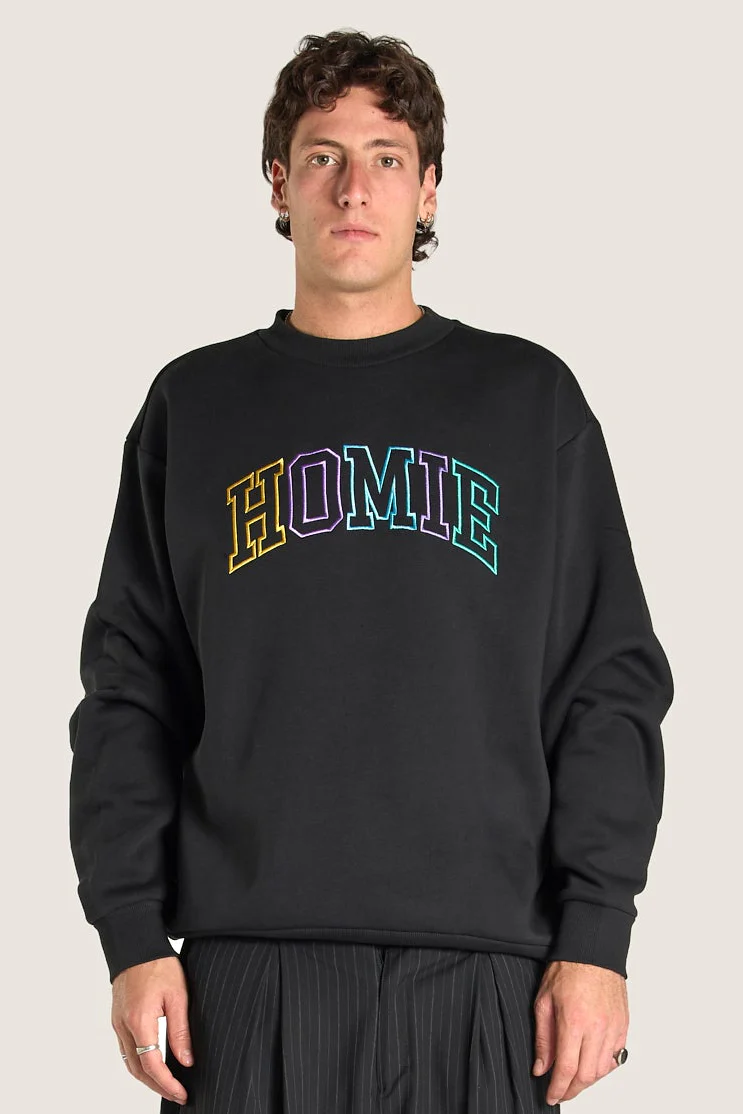 College Crewneck - Black - Image 3