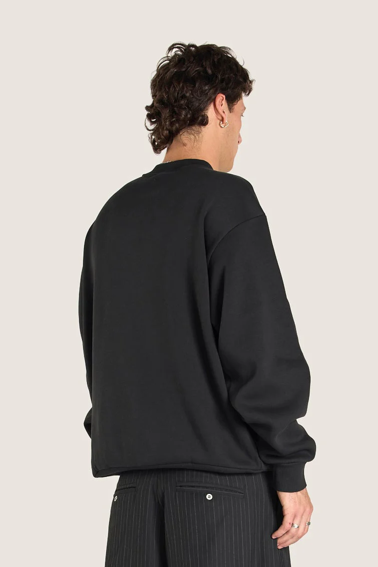 College Crewneck - Black - Image 4