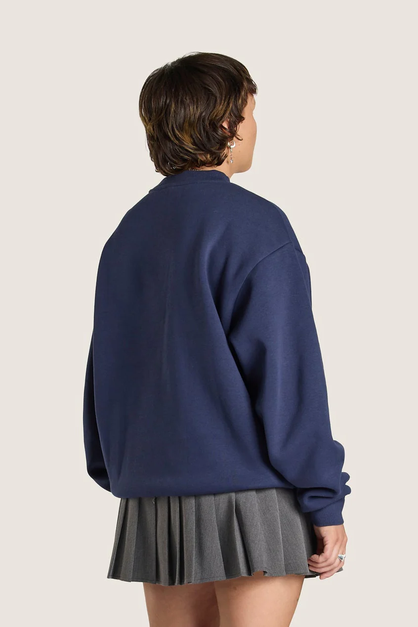 College Crewneck - Navy - Image 5