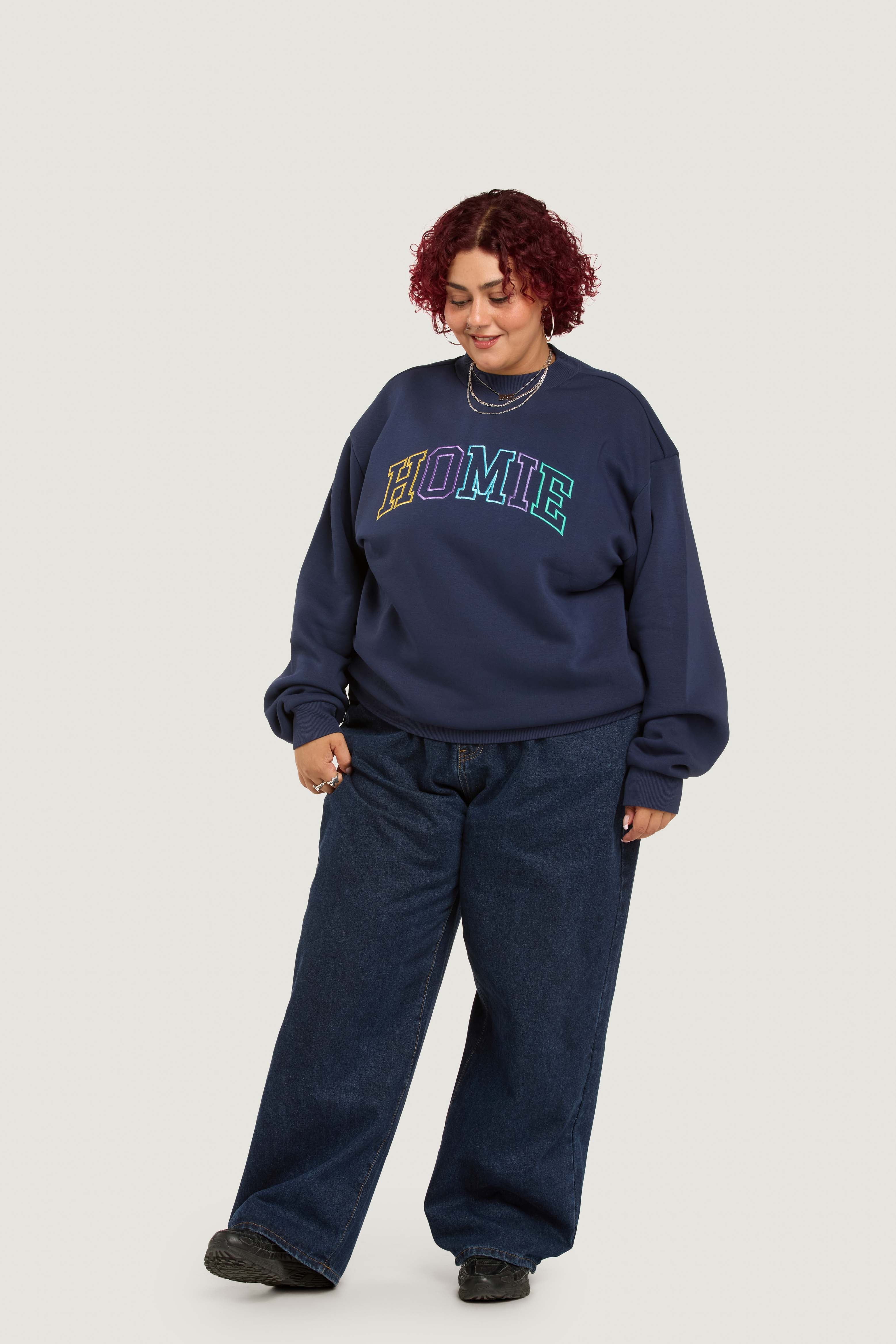 College Crewneck - Navy - Image 6