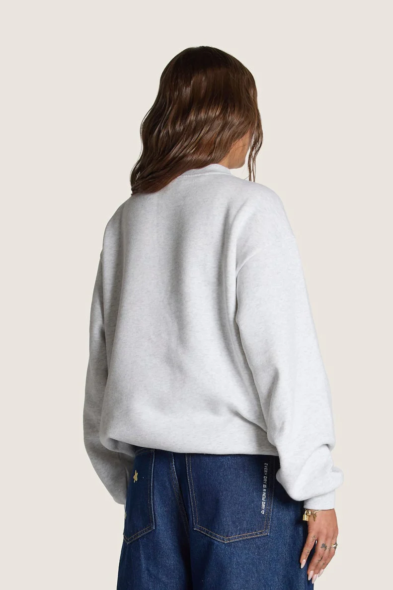 College Crewneck - White Marle - Image 5