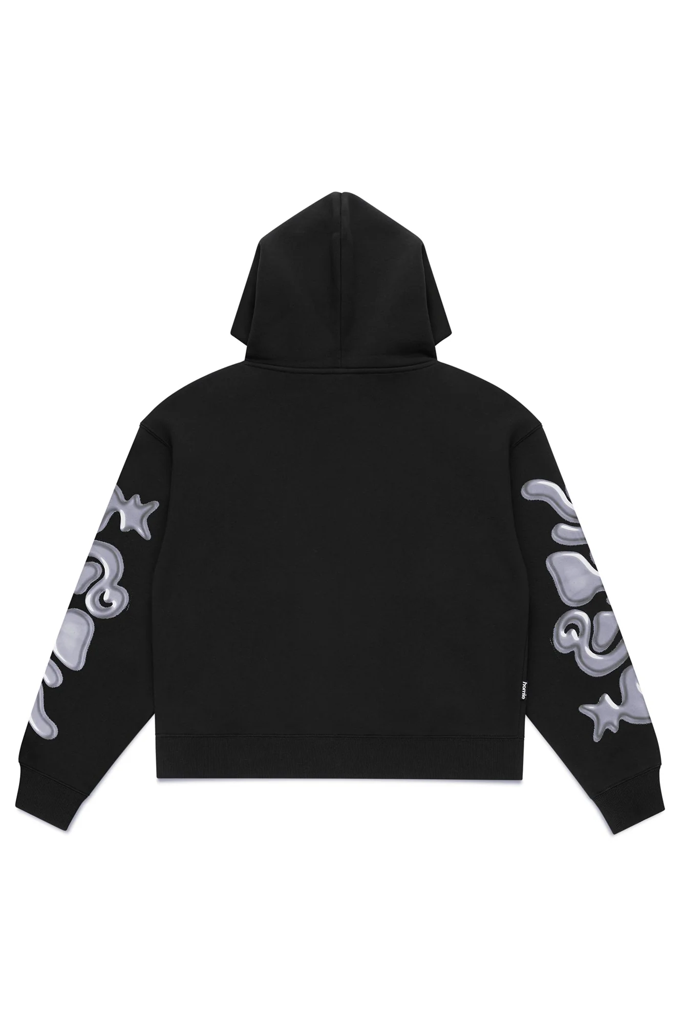 Ooze Cropped Zip Hoodie - Black - Image 7
