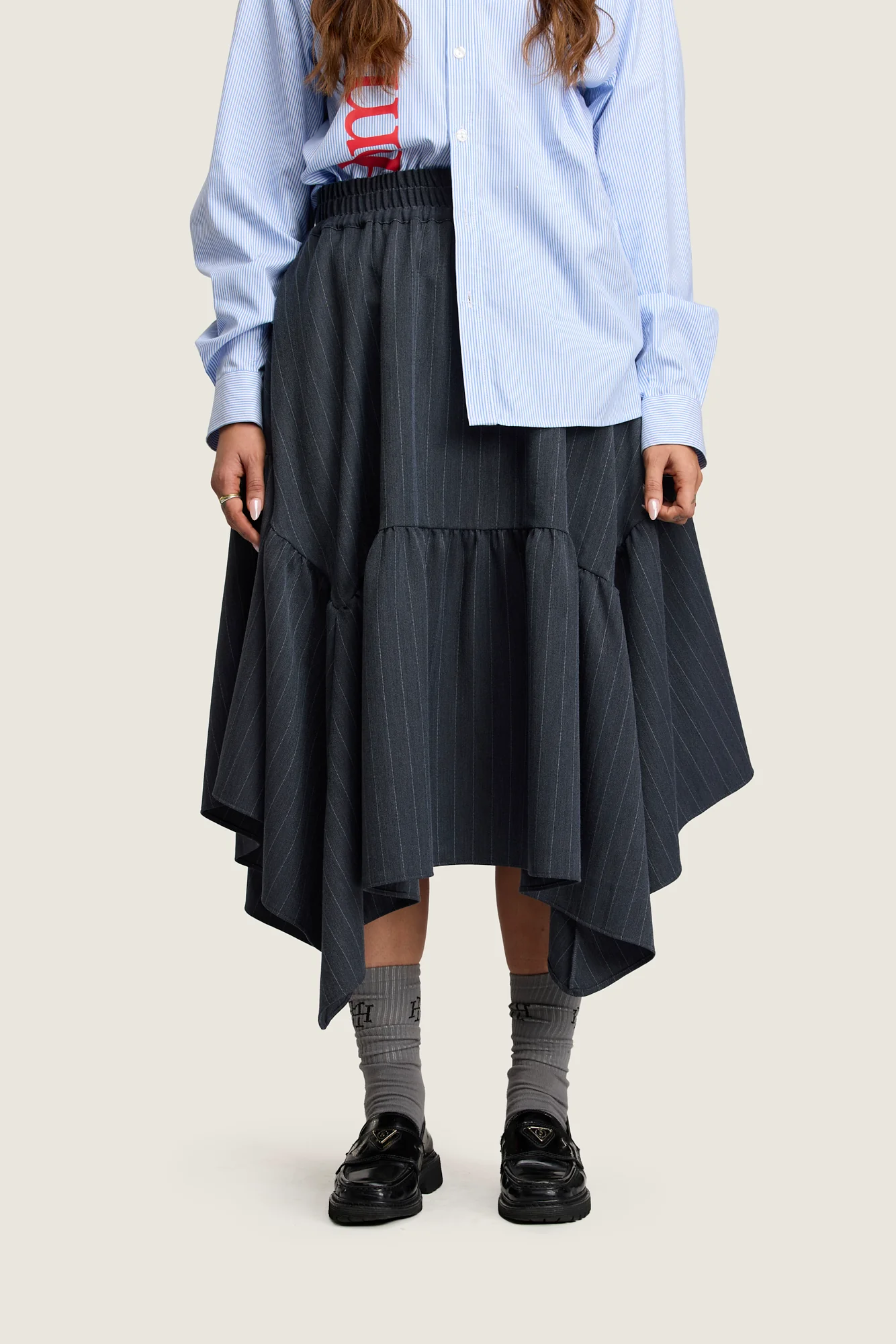 Handkerchief Skirt - Chalkstripe - Image 3