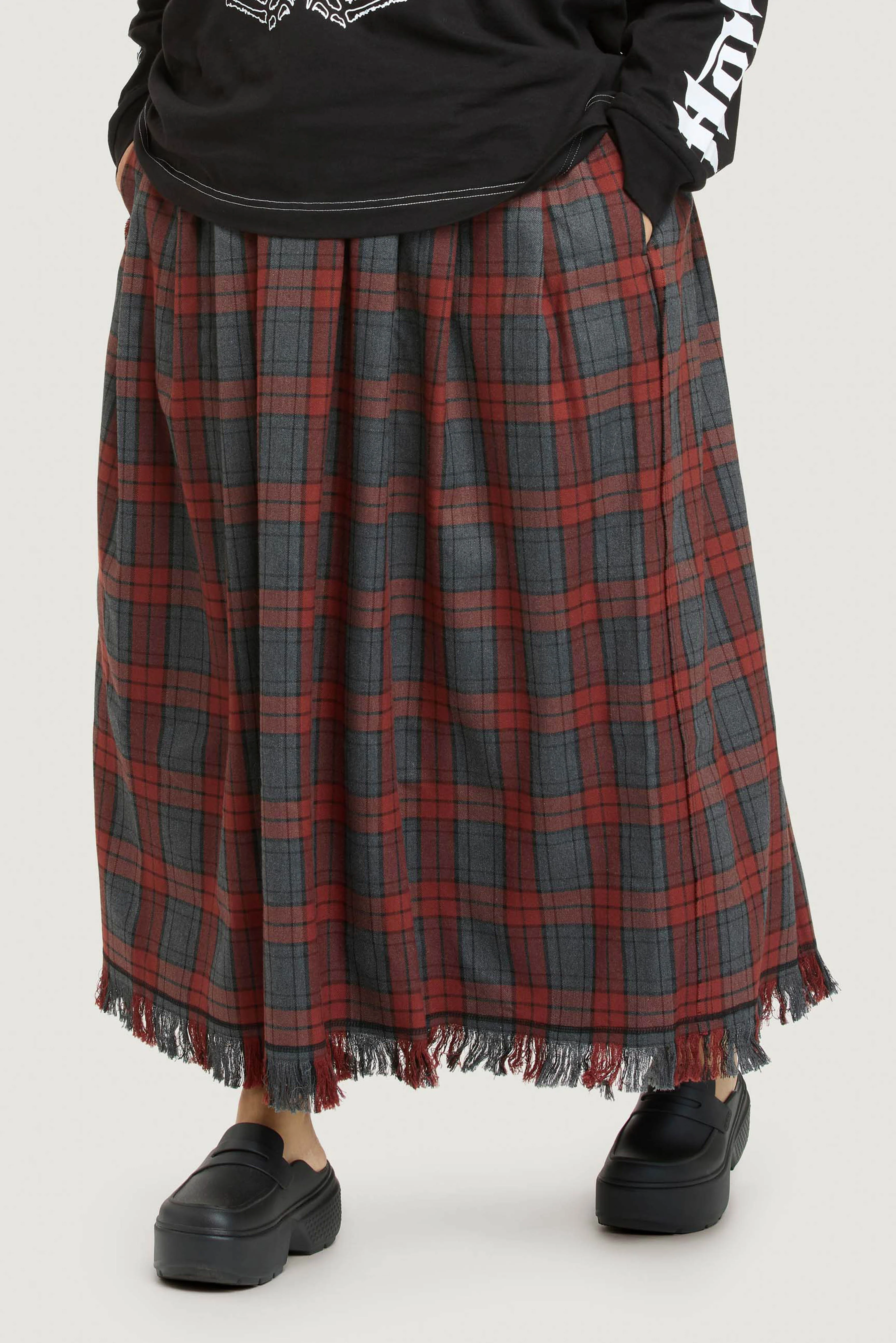 KB Tartan Skirt - Red Tartan - Image 3
