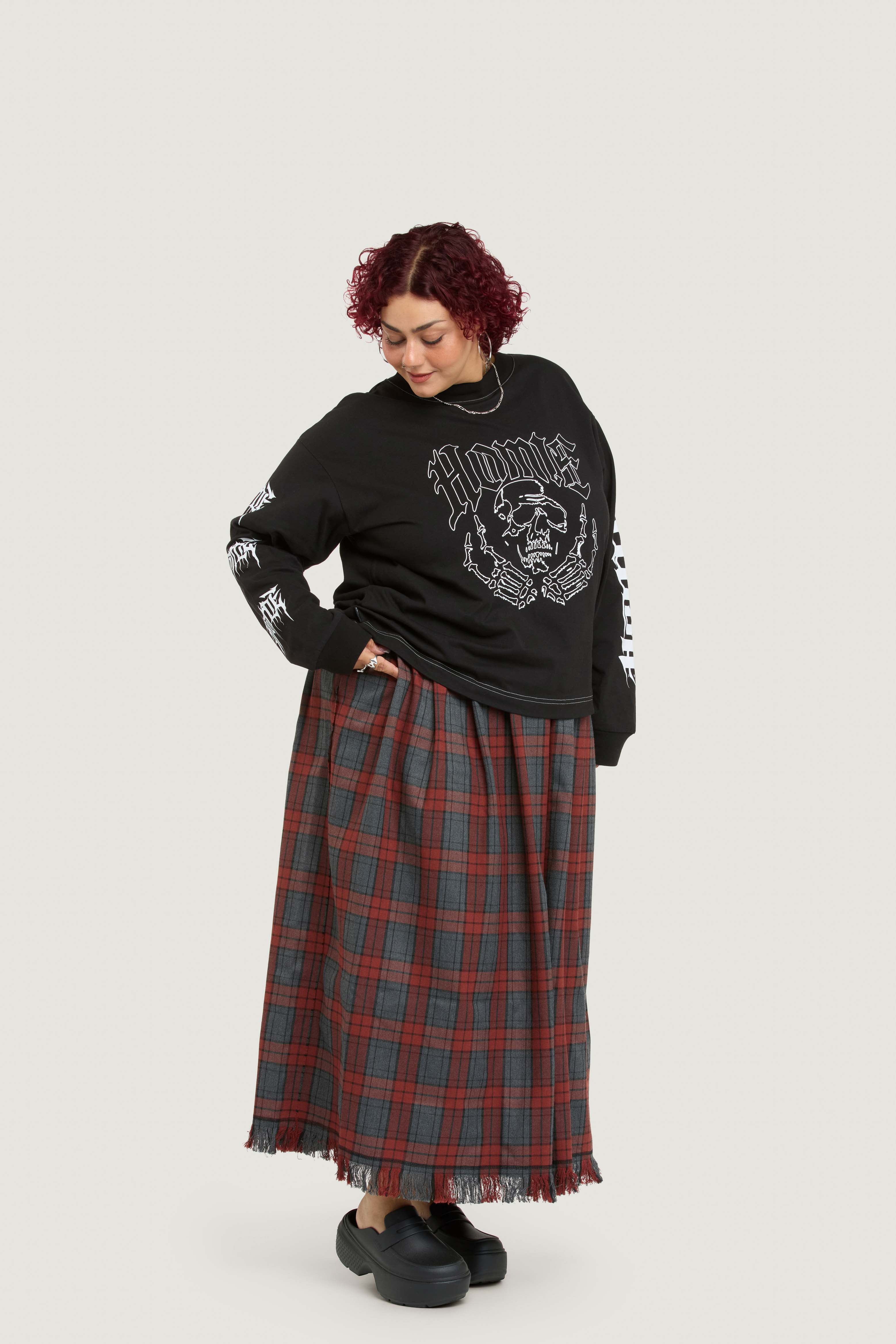KB Tartan Skirt - Red Tartan - Image 4