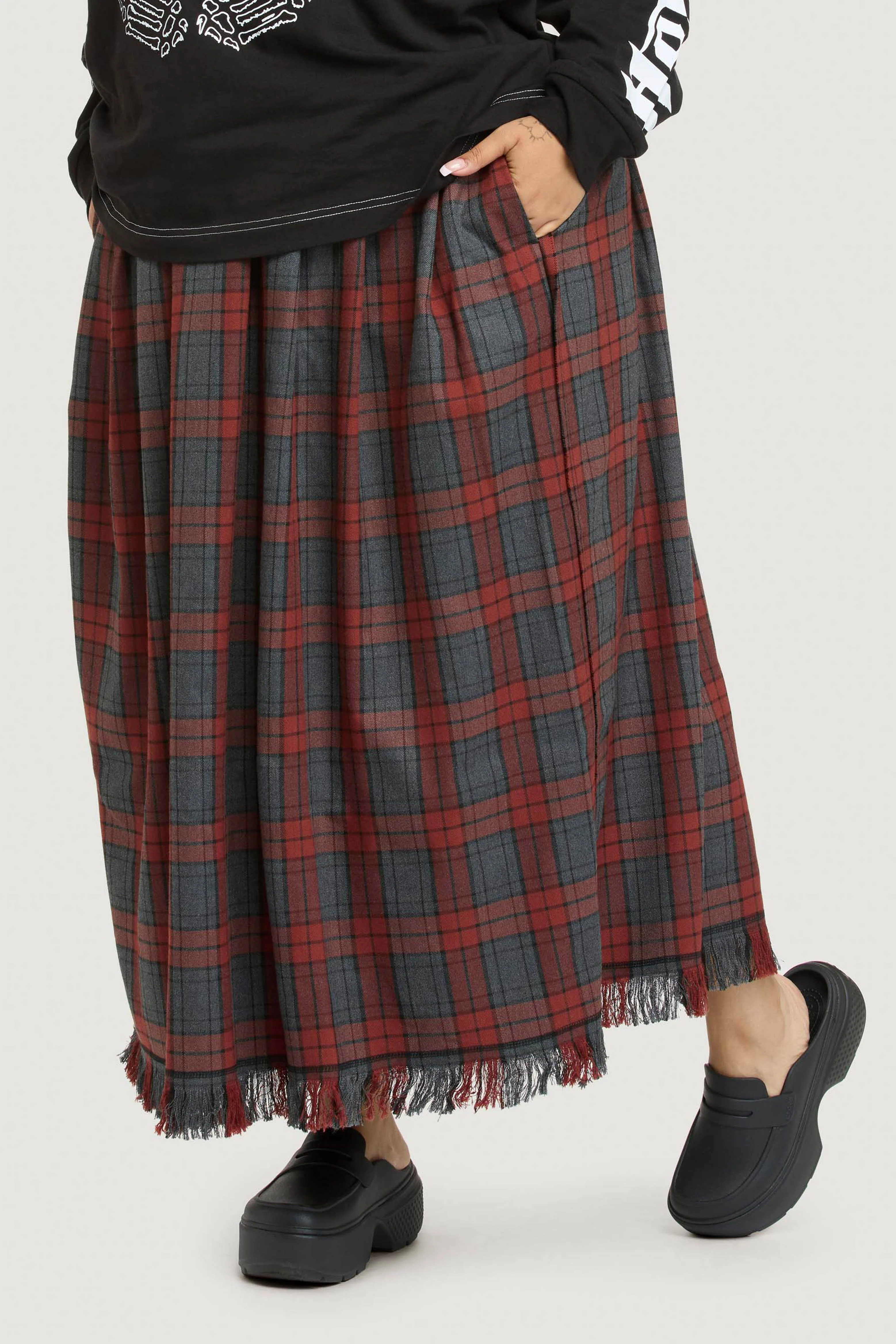 KB Tartan Skirt - Red Tartan - Image 6