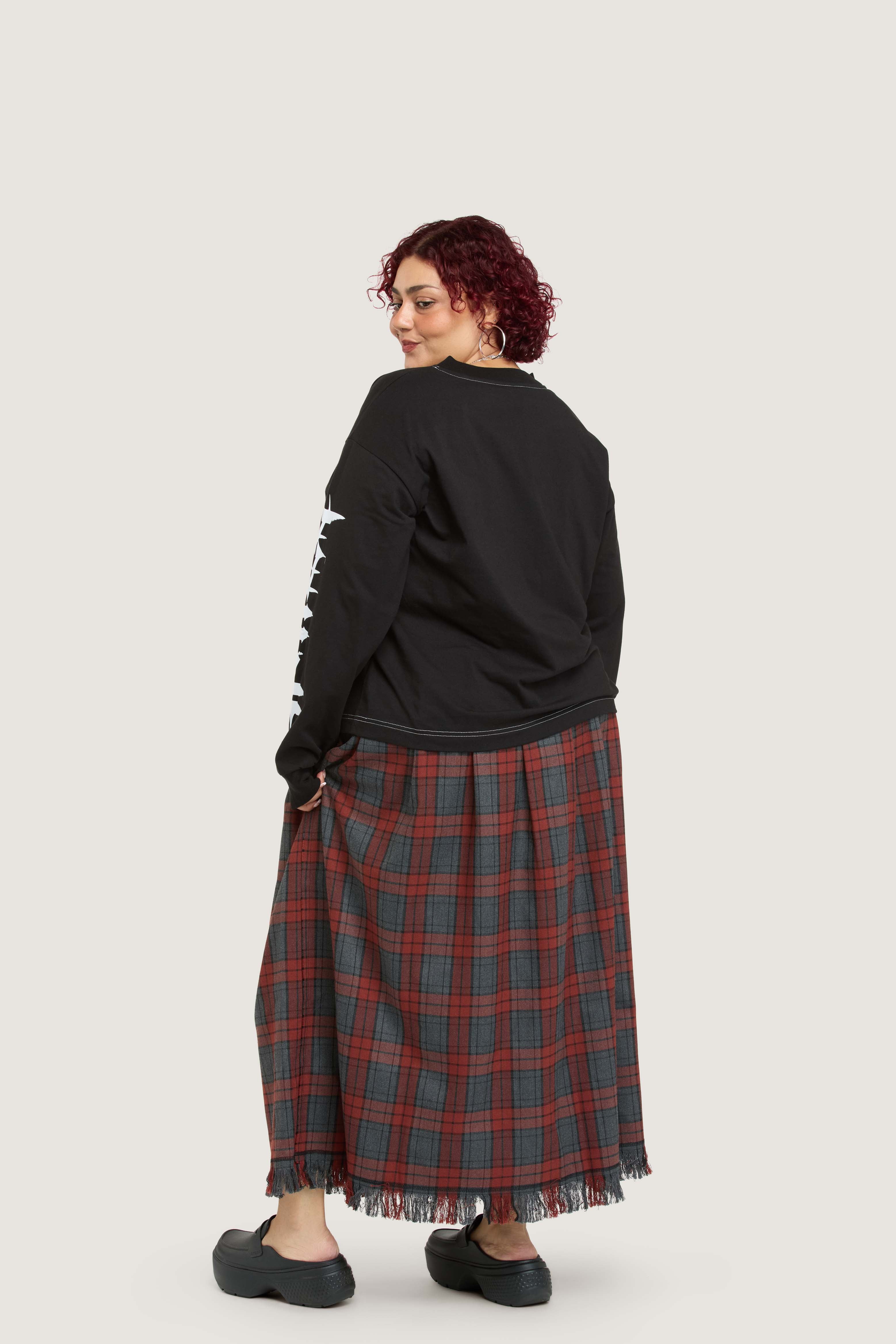KB Tartan Skirt - Red Tartan - Image 8