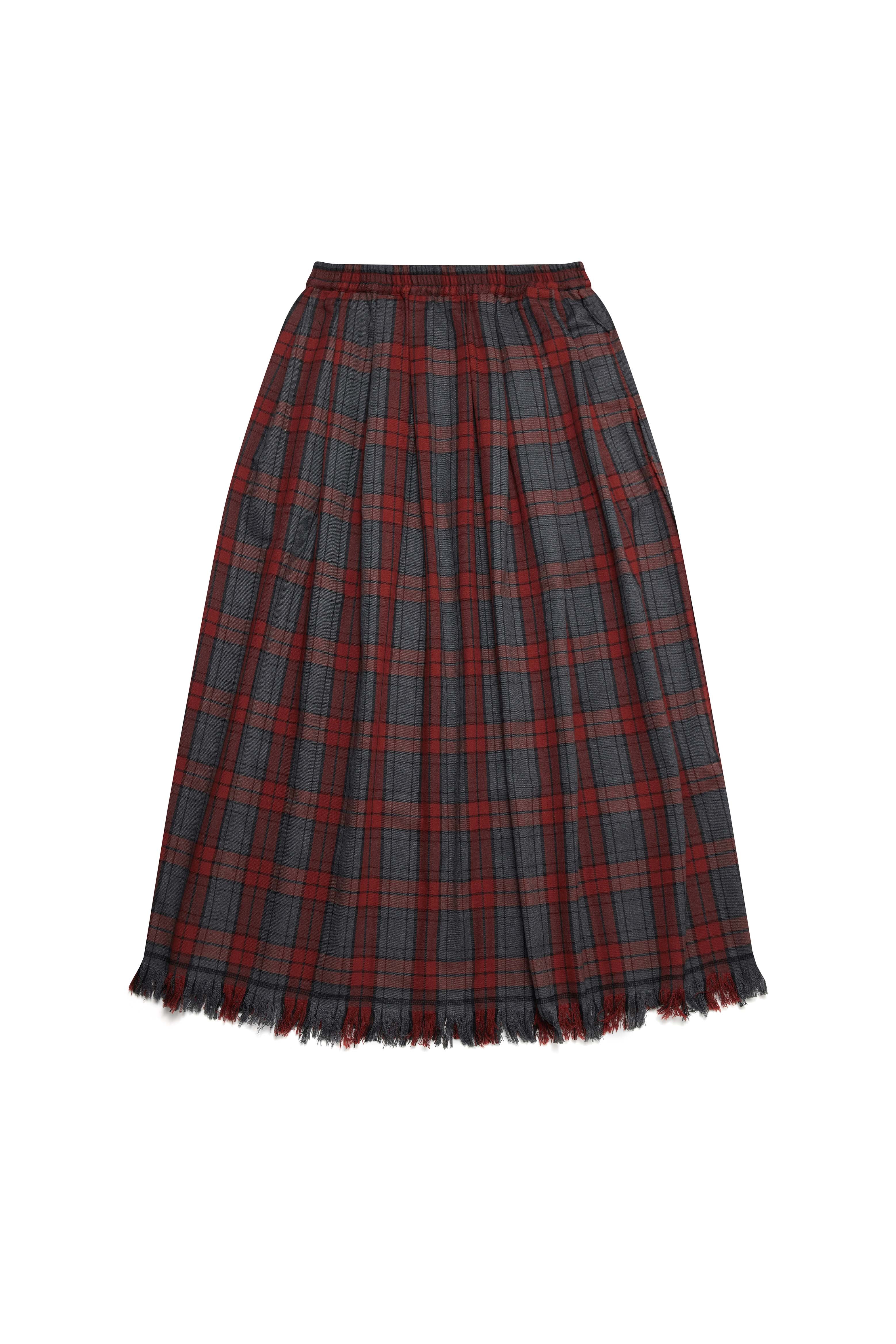 KB Tartan Skirt - Red Tartan - Image 9