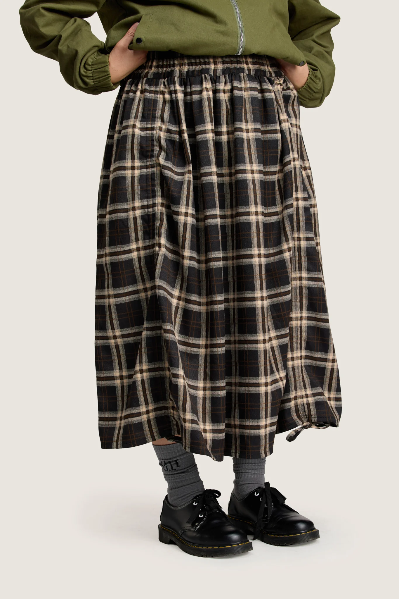 Kristy Tartan Skirt - Espresso - Image 4