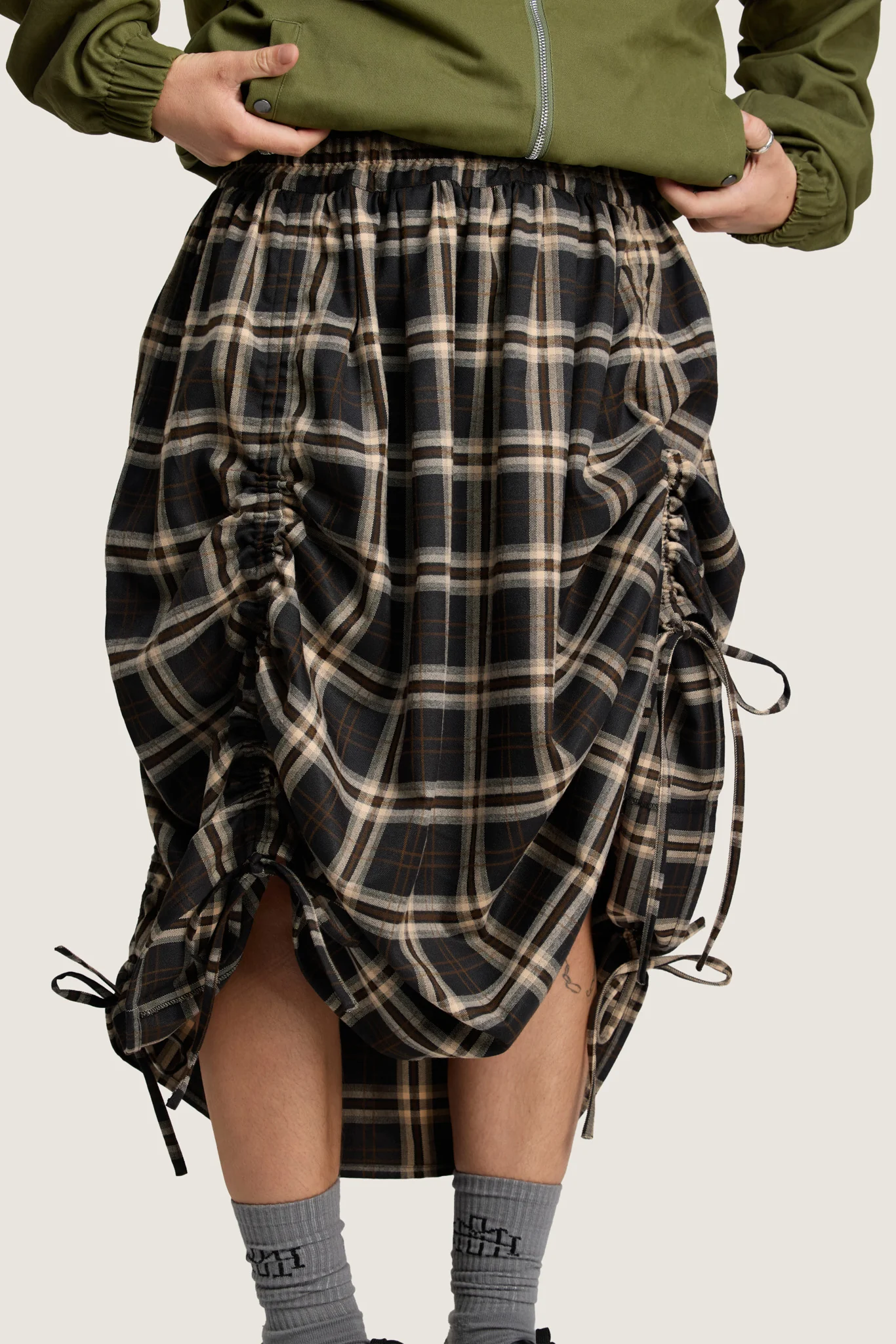 Kristy Tartan Skirt - Espresso - Image 5