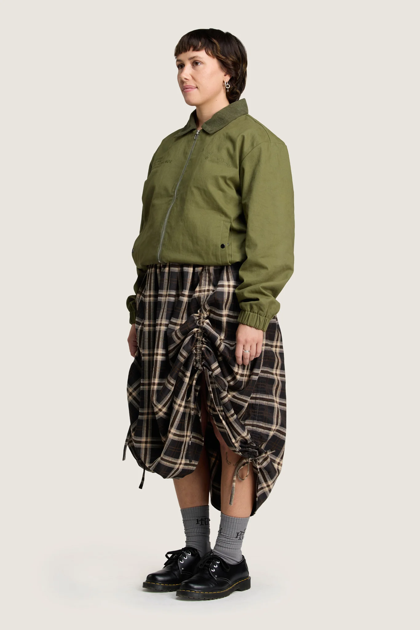 Kristy Tartan Skirt - Espresso - Image 7