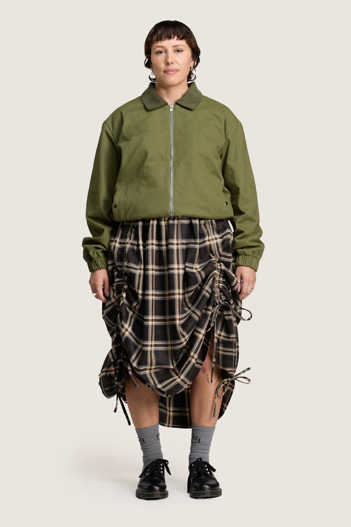 Kristy Tartan Skirt - Espresso - Image 8