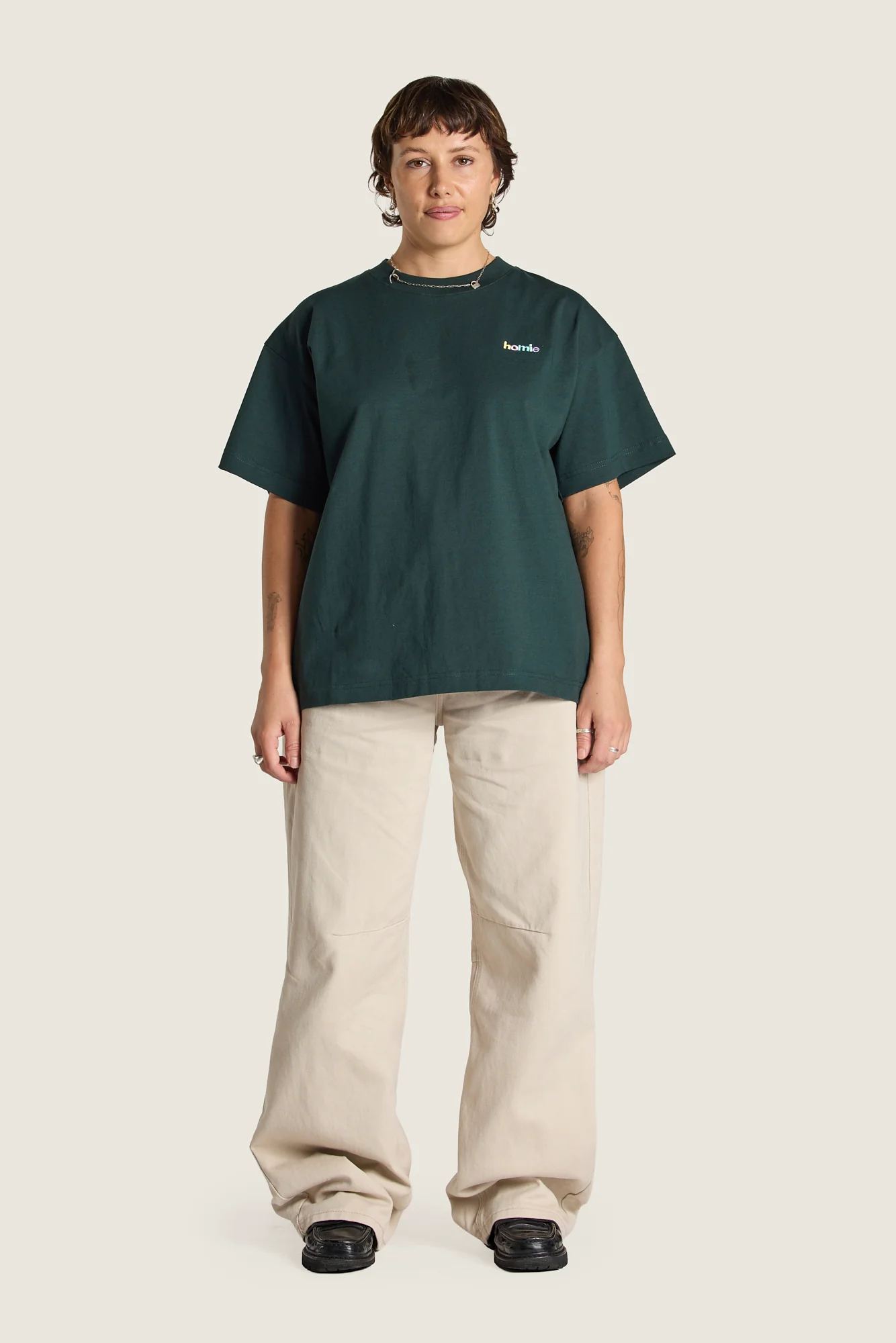 Rainbow Tee - Pine Green - Image 4