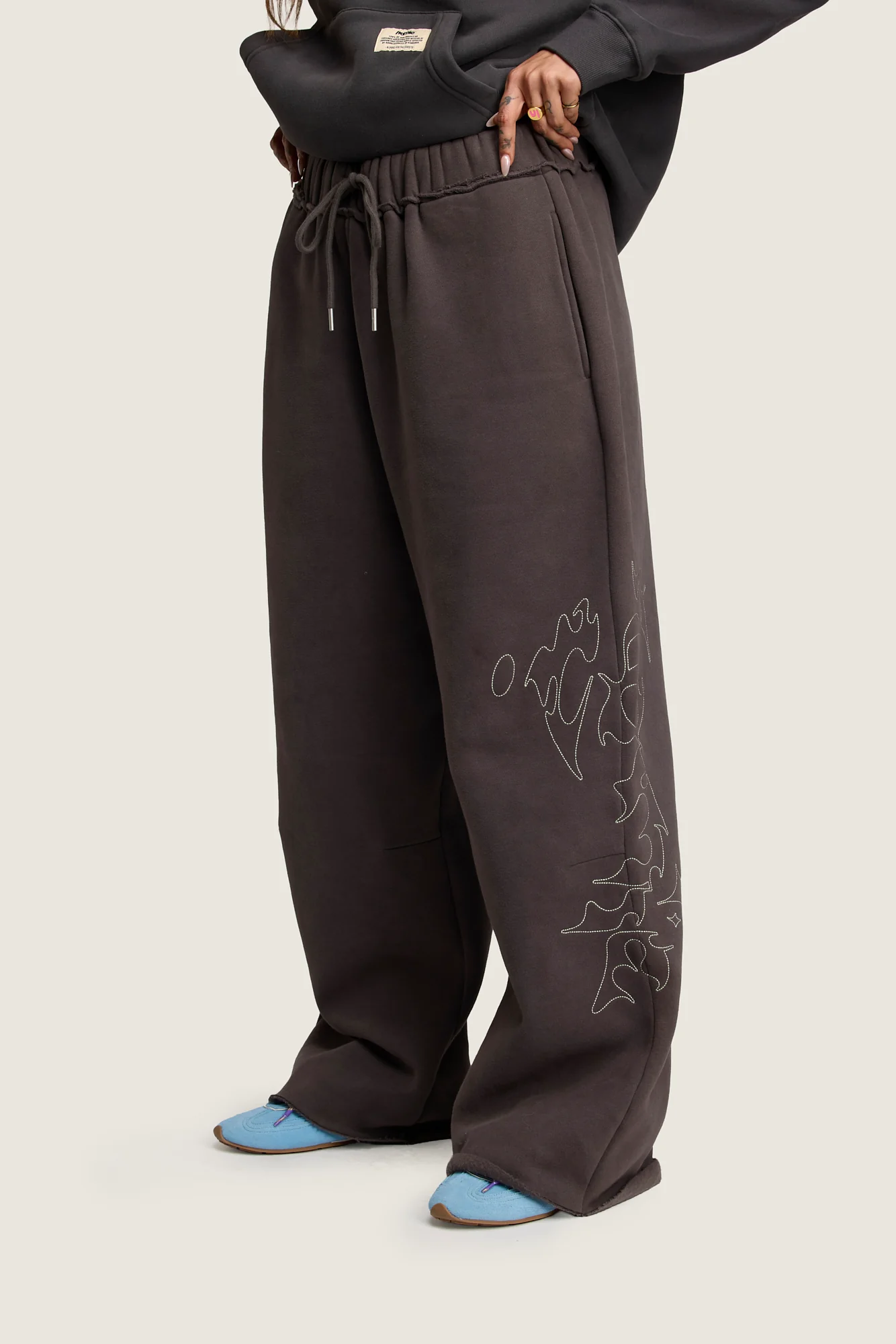 Shadow Baggy Trackpants - Charcoal - Image 3