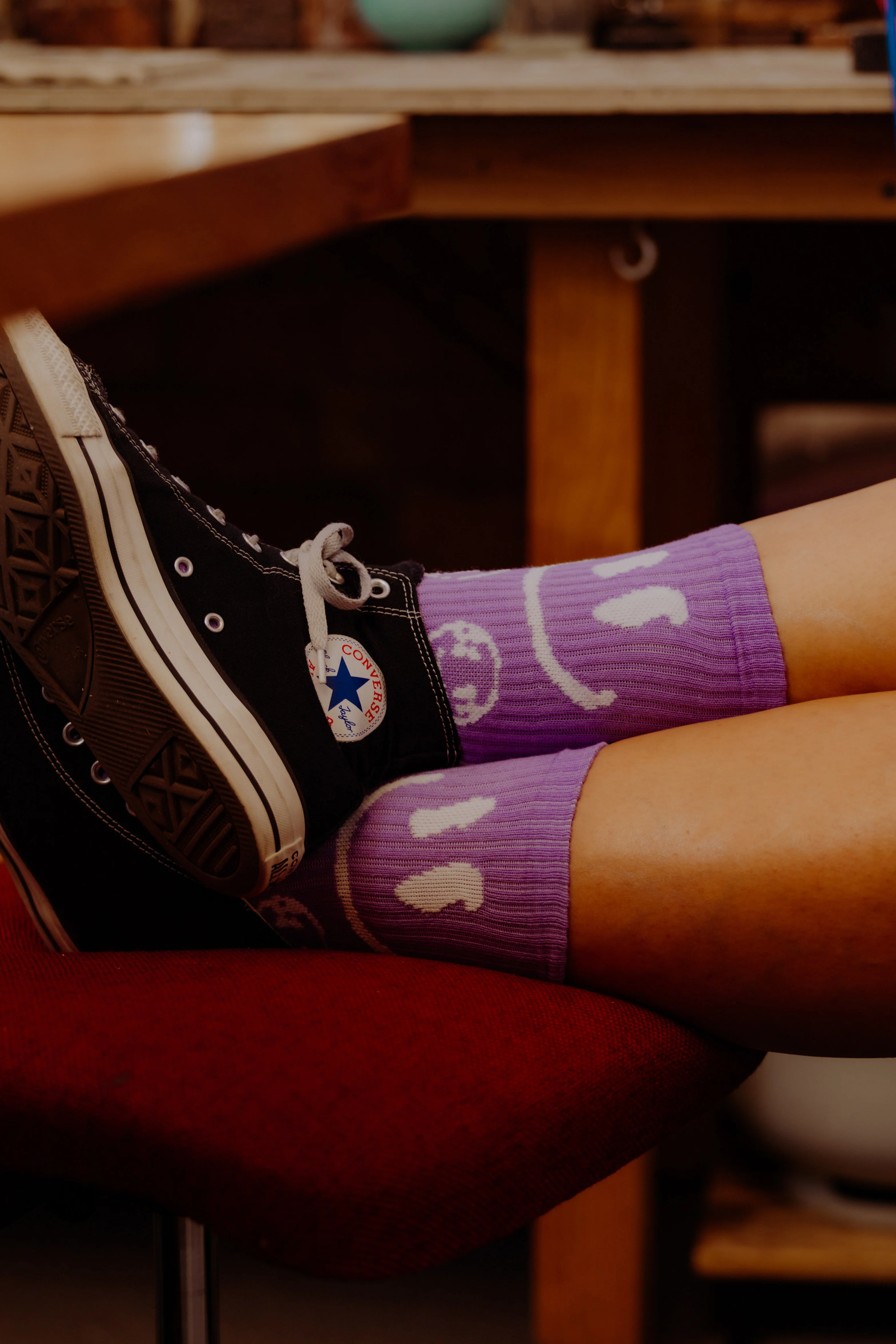 Smile Socks - Lilac - Image 2